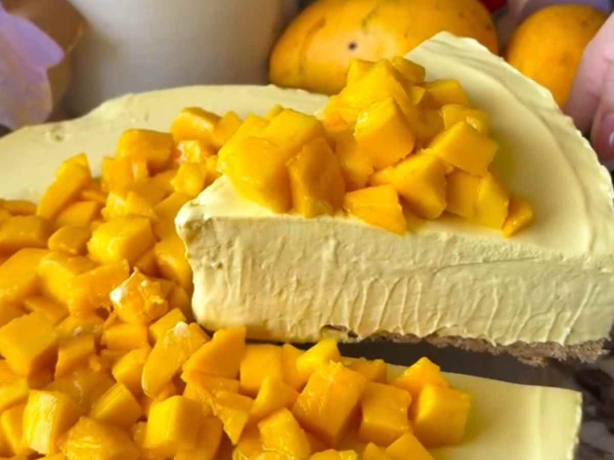 Cheesecake de Manga Cremoso (Sem Forno)