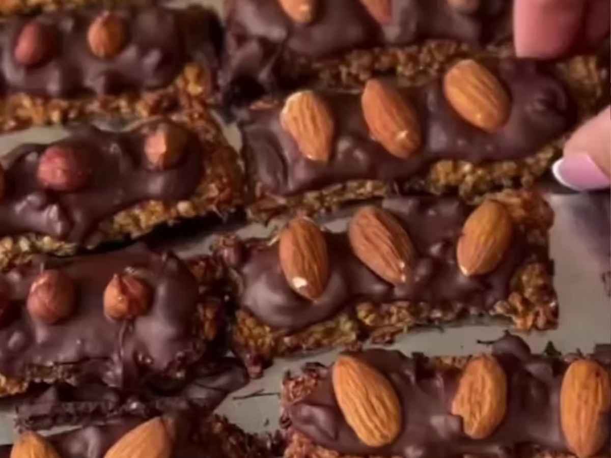 Barra de Banana com Chocolate e Nozes